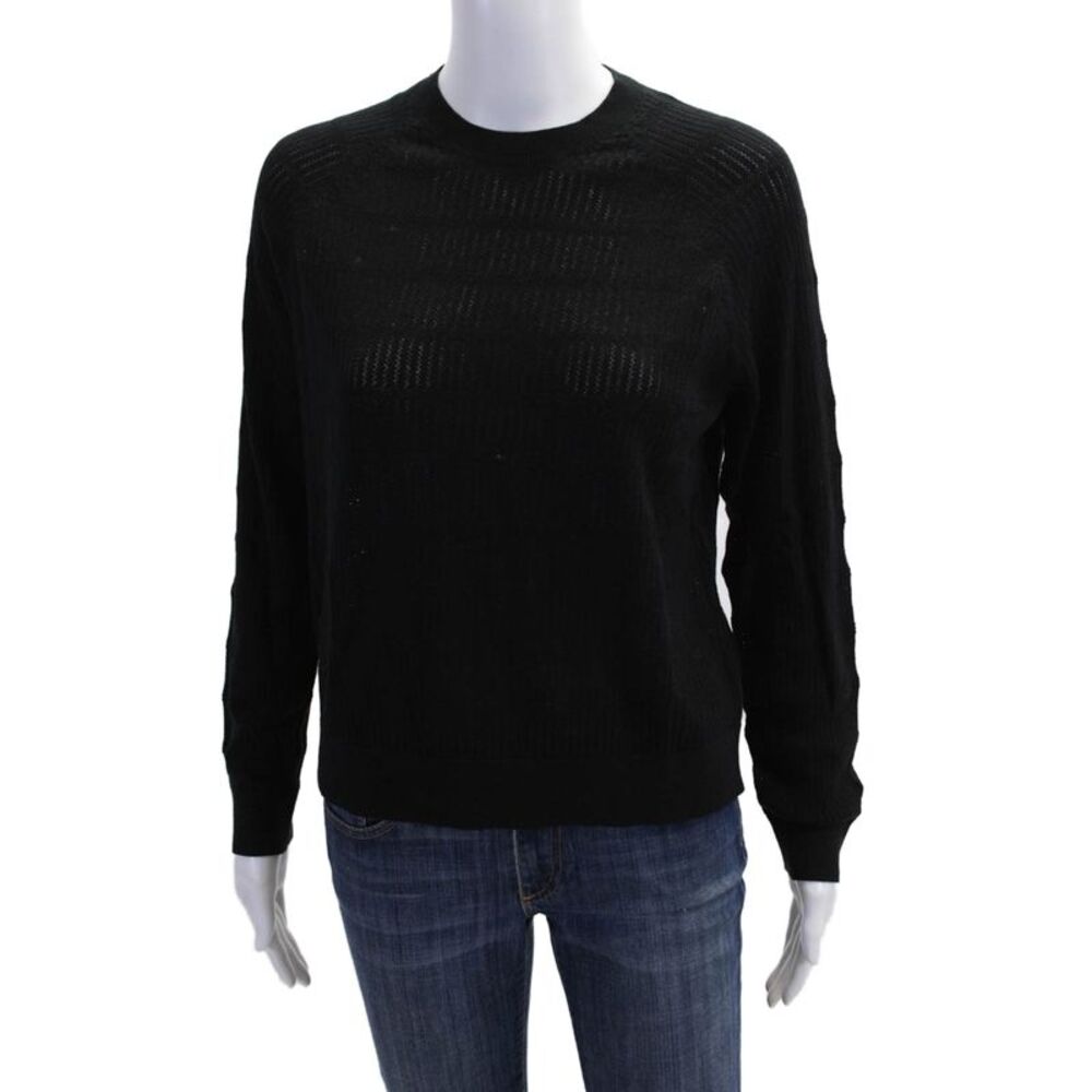 27 Miles Unisex Black Crew Neck Pullover Sweater Size S
